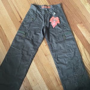 DEADSTOCK DANIEL ORIGINAL DESIGN OLIVE CARGO PANTS
